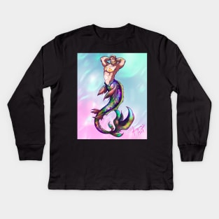 Tattooeddandyyy Merman Kids Long Sleeve T-Shirt